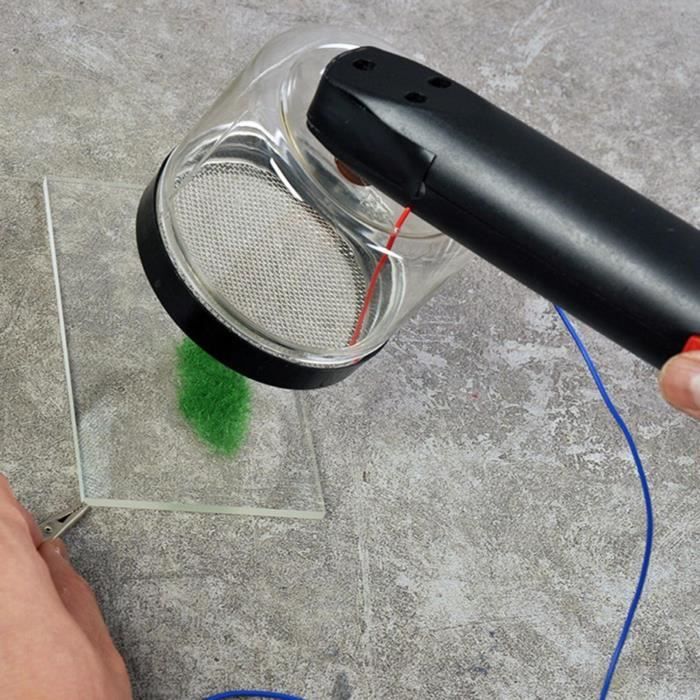 DSYOGX Mini applicateur d'herbe statique - Machine de flocage électrostatique portable avec poignée antidérapante pour modèles de plantes, modèles de