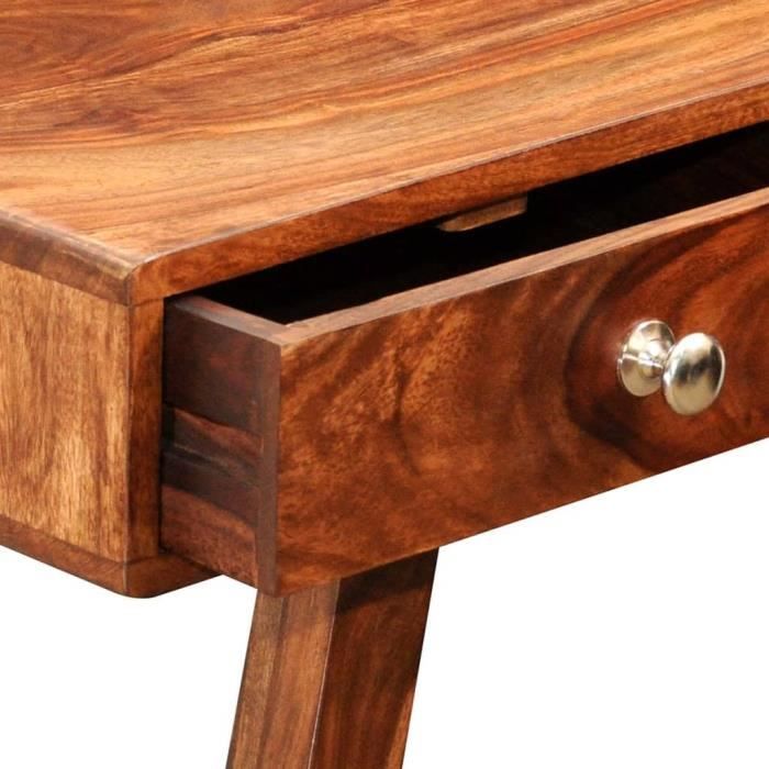Table console - CUQUE - CQ019 - Bois massif de Sesham - 3 tiroirs - Vintage - 116x42x76 cm