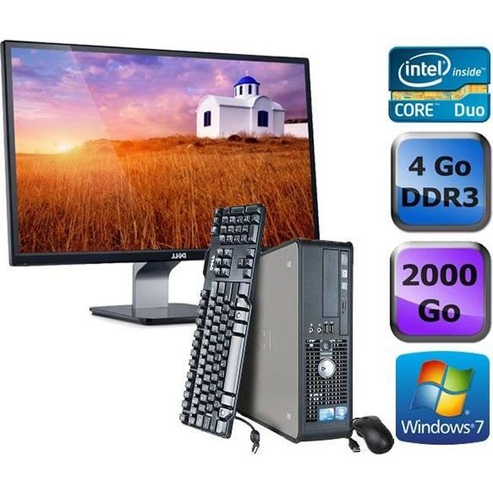 Dell Optiplex 780 SFF - 260GHz - 2To +Ecran 22 - Dell