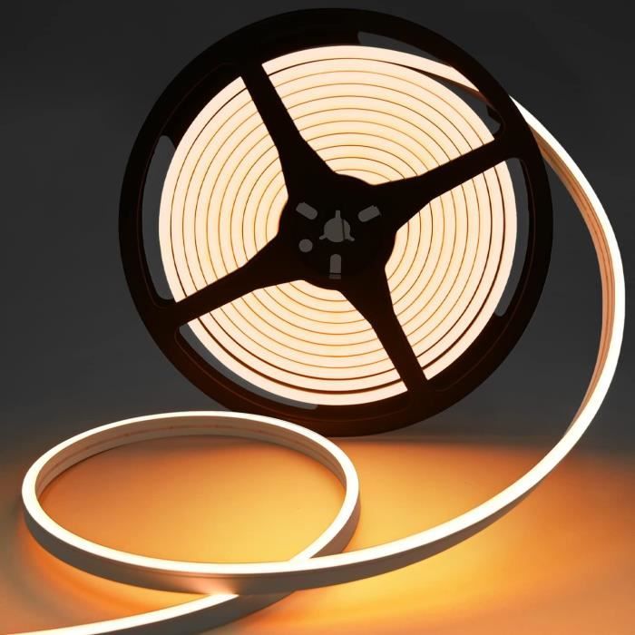 Bande LED Néon Silicone 10m IP67 - Blanc Chaud 3000K, Dimmable, Pour Décoration Intérieure DIY - 6