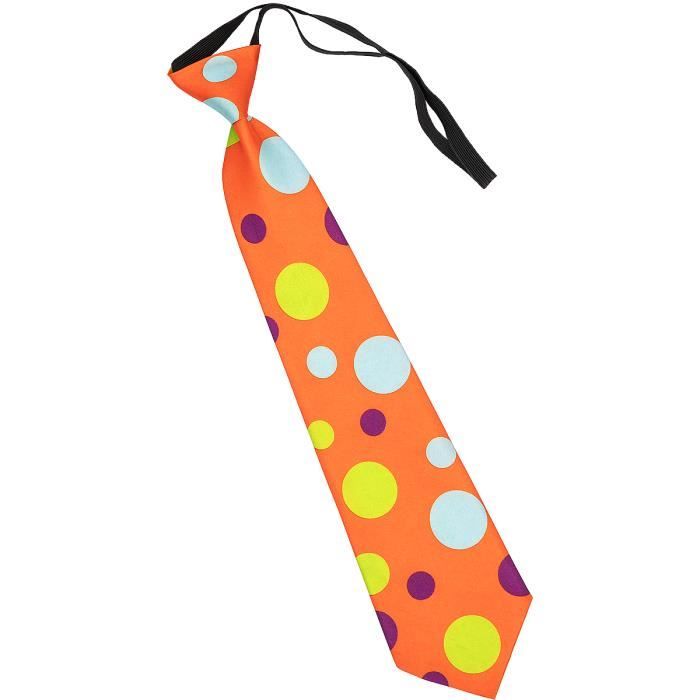 Cravate Géante Clown Multicolore - 50 X 20 Cm - Accessoire Déguisement Cirque & Carnaval Adulte