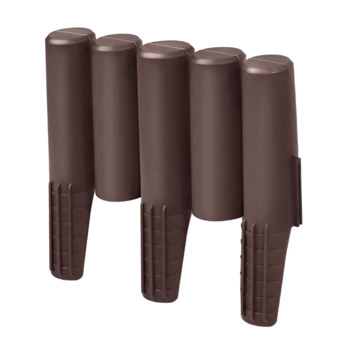 Bordure De Jardin En Plastique Bois - 4,6 M - Facile à Poser - Imitation Bois Réaliste - Pour Délimiter Pelouse Et Parterre
