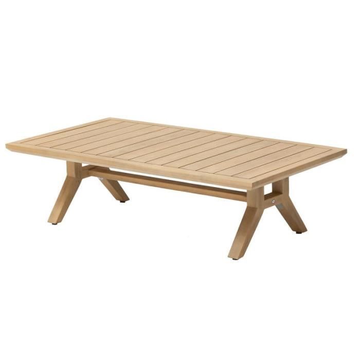 table basse extérieure bois d'acacia papouasie hespéride - naturel clair