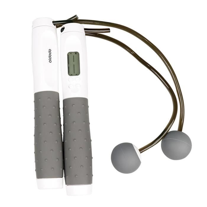 Corde à Sauter Sans Fil Avec Compteur - Écran LCD (temps, Sauts, Calories) - Poignées Antidérapantes - Pour Fitness à Domicile - 10