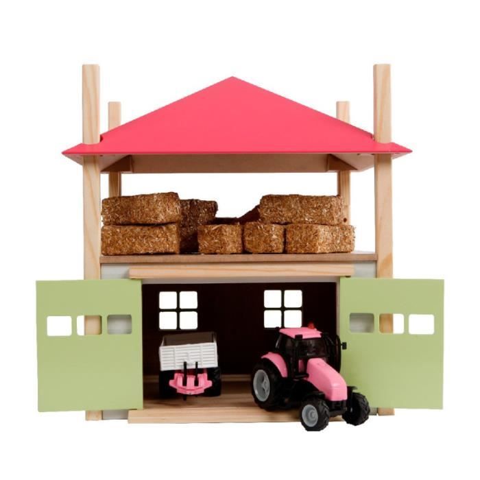 Meilleurs prix pour Foin en bois avec rangement 1:32 - KIDS GLOBE - Haystack with Storage - Rose