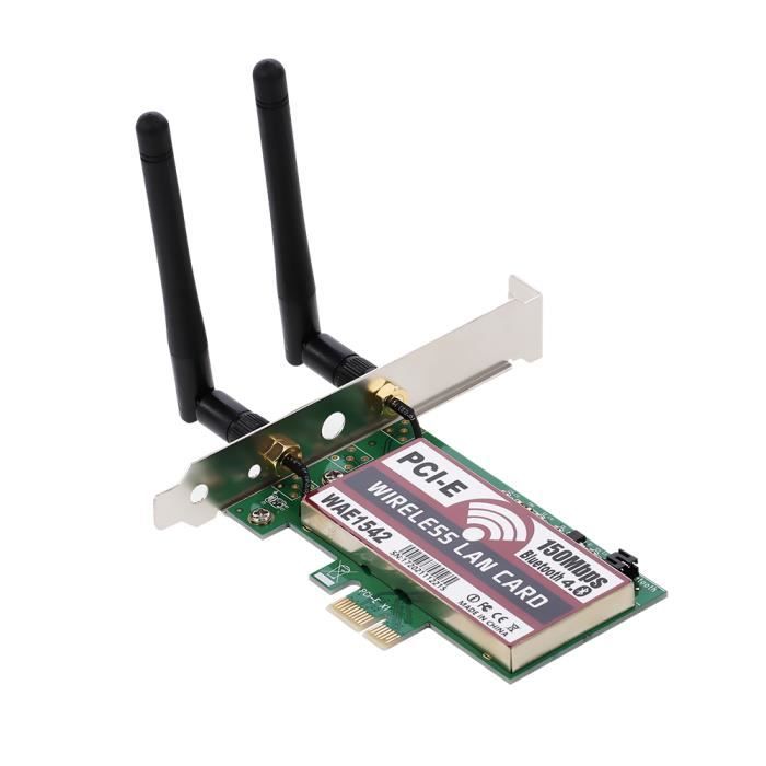 Carte Reseau Sans Fil Bt Carte Reseau Wifi Avec Antennes A Gain Eleve Carte Adaptateur Pci E 150m 6 Prix Pas Cher Cdiscount