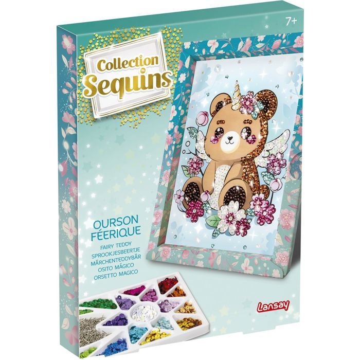 Kit Loisirs Créatifs LANSAY 20319 – Collection Sequins Ourson Féerique - vue 5