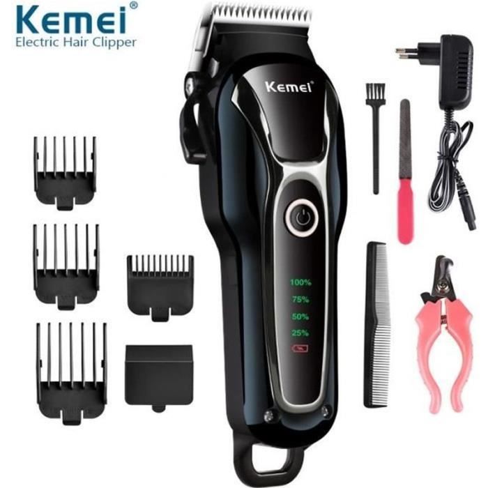 Meilleurs prix pour TONDEUSE POUR ANIMAL KEMEI KM-1991 Tondeuse professionnelle à poils de chien 100-240 v rechargeable pour la coupe des chats machine