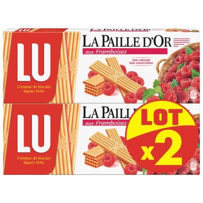 Lu La Paille D Or Aux Framboises 2x170g Cdiscount