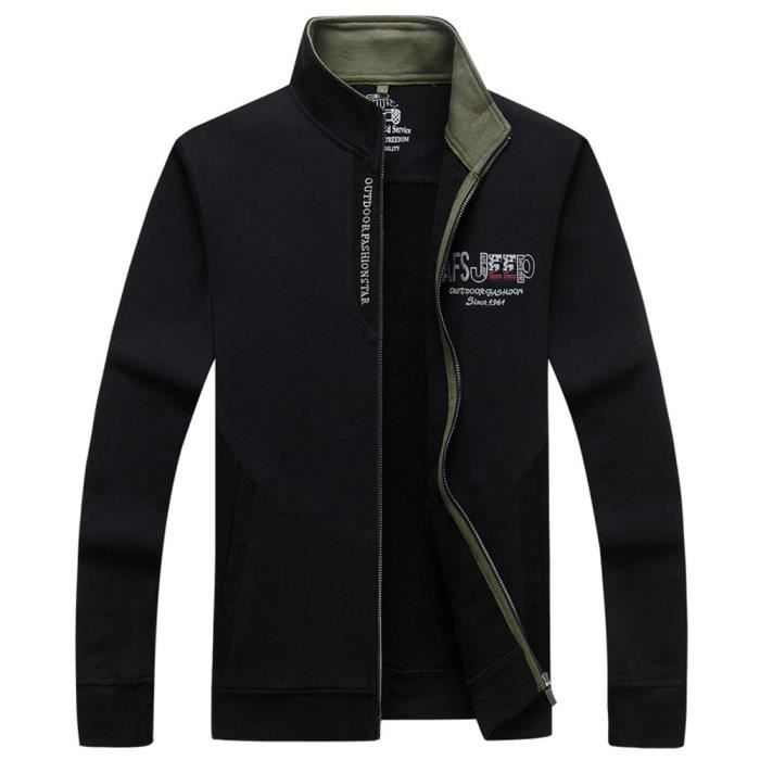 Veste zippée col montant homme new arrivals