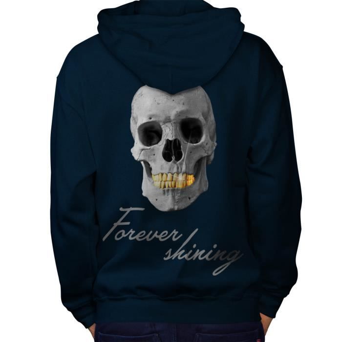 Sweat à Capuche Avec Motif Crâne Cyber Punk Futuriste - Coupe Classique, Col Tissé - Style Rétro-futuriste Pour Hommes Et Femmes