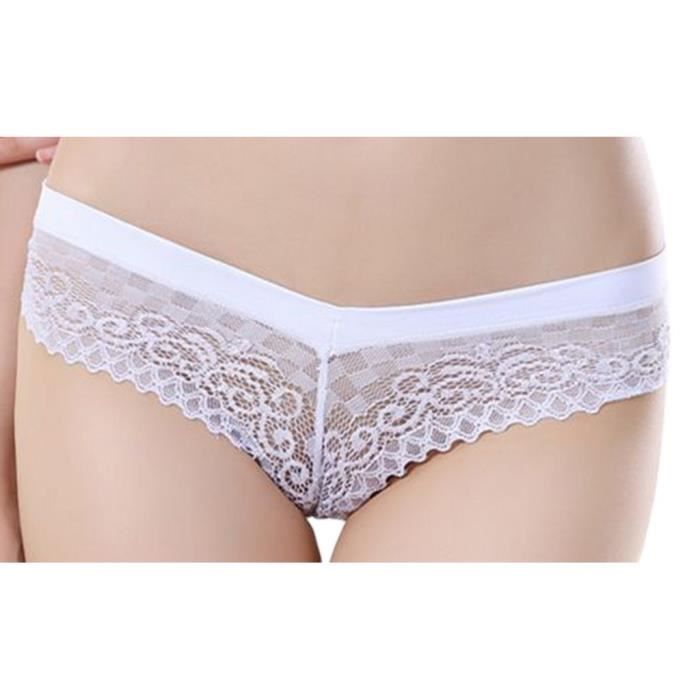 slip transparent dentelle femme