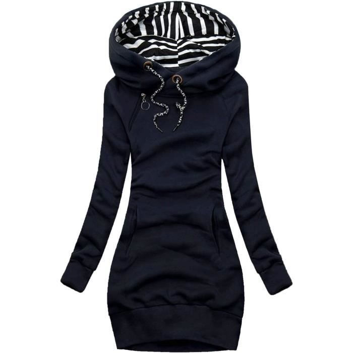 Vestes vestes femme chic et elegant chaud femme veste a capuche zippee veste longue manteau Garnet Garnet Cdiscount Pret a Porter