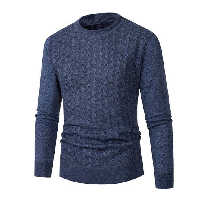 Comilaka Pull Homme Col Rond Manches Longues – Sweater Tricoté Classique, Pull Hiver Doux Et Confortable, Style Décontracté Quotidien