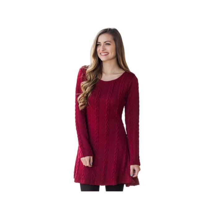 Pull rouge vif femme deals