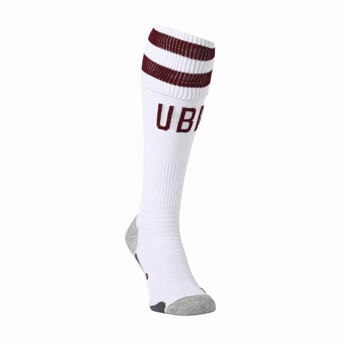 Chaussettes de rugby - UBB - Kombat Spark Pro 2023/24 - Blanc/Bordeaux - Respirant