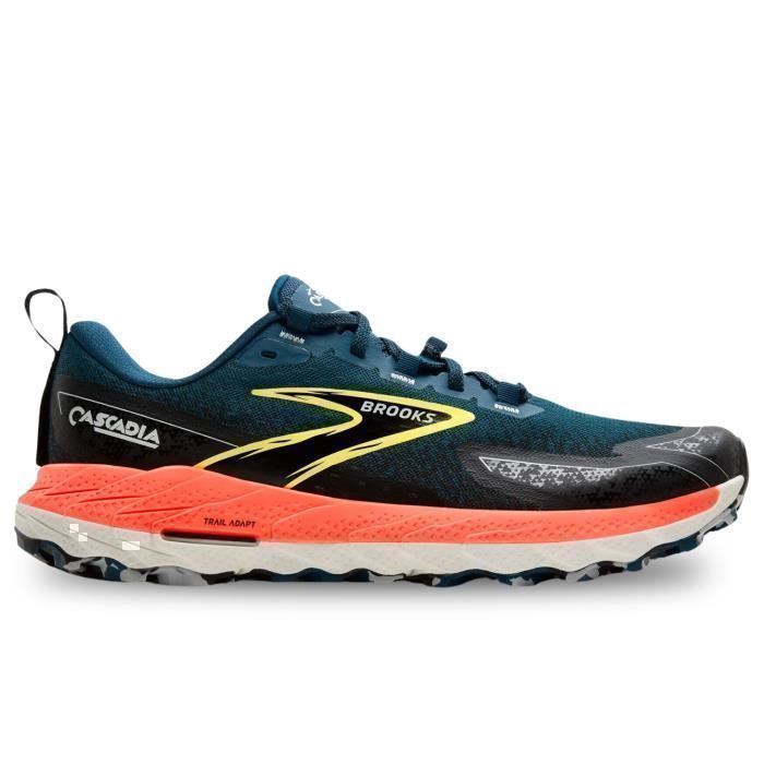 Brooks Chaussures de trail running - Brooks - Cascadia 18 - Bleu - Lacets - Homme