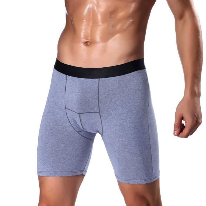 Sous-vêtements de course à pied pour hommes, mode, sports, hommes, jambe  Boxer Briefs Bleu Bleu - Achat / Vente boxer - shorty - Prolongation Soldes  Cdiscount