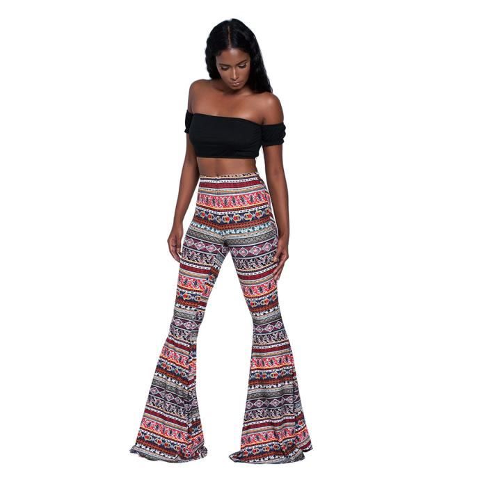 Pantalon bas large femme deals