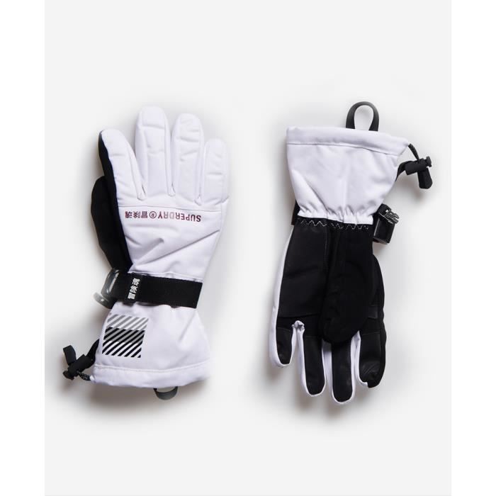 Gants de ski femme Superdry Snow Rescue blanc Cdiscount Sport