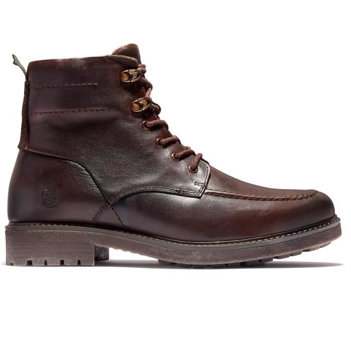 Bottes Homme Timberland Oakrock A2KBY242 Cuir Marron Lacets Haute Tige Marron Cdiscount Chaussures
