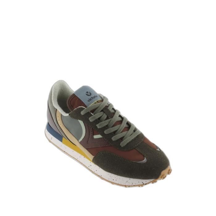 Baskets femme VICTORIA Galaxia Kaki Nylon et cuir