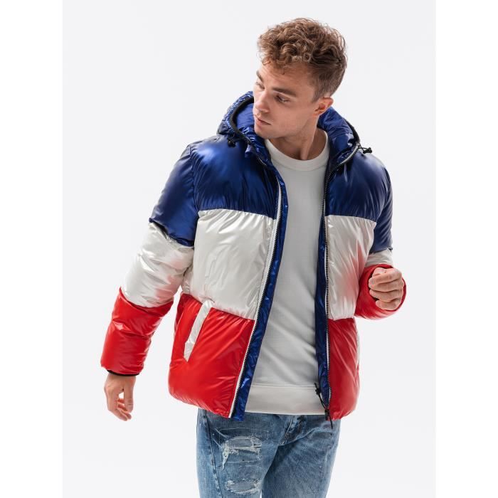 Veste rouge et bleu store