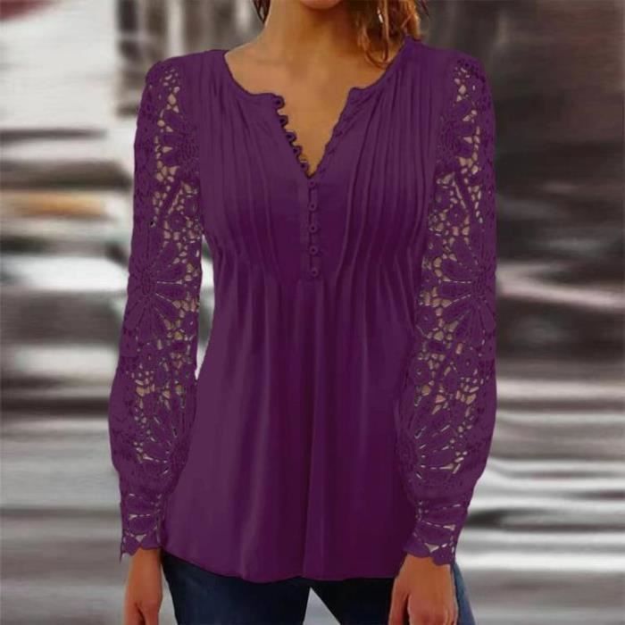 Chemisier femme chic dentelle outlet