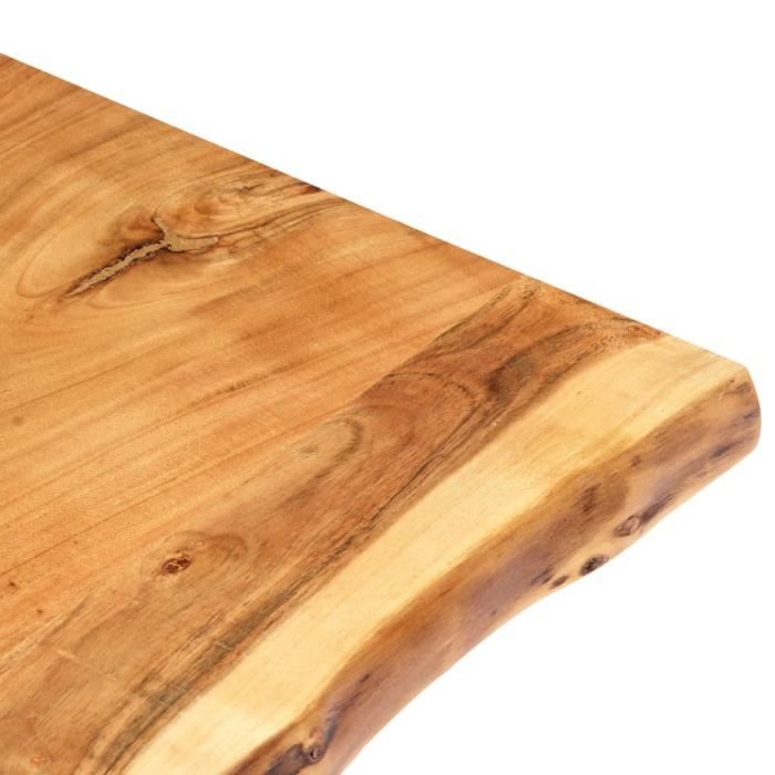 Plateau de table - OMABETA - HB01661 - Bois dacacia massif - 80x(50-60)x38 cm - Laqué
