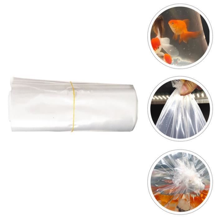 50pcs Sacs de transport de poisson vivants Sac à étanchéité de de rangement en pour aquarium