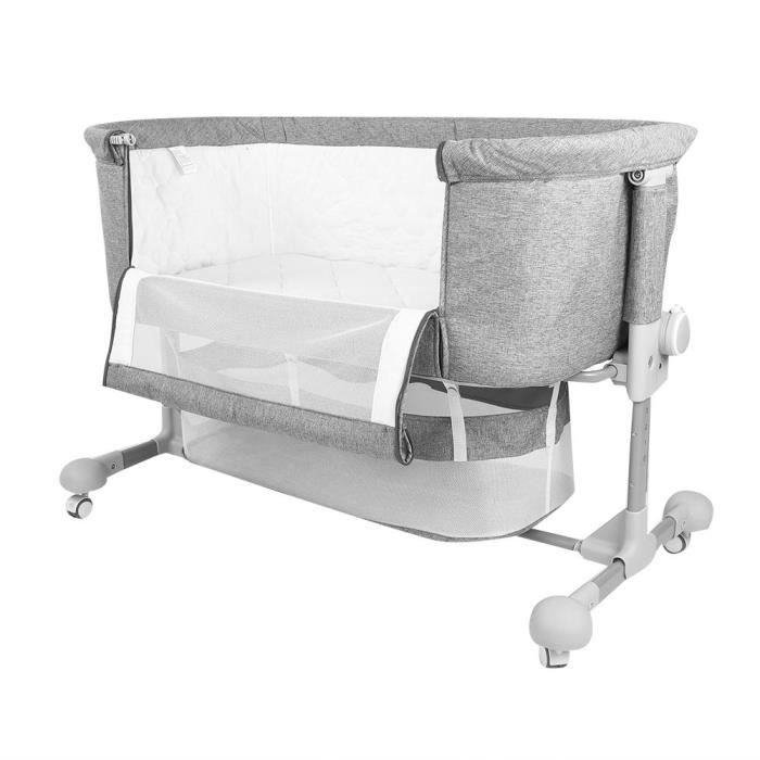 Sonew Lit Bebe Pliant Lit De Bebe Pliable Portatif Reglable En Hauteur Pour Bebe Nouveau Ne De 0 A 2 Ans Gris Cdiscount Puericulture Eveil Bebe