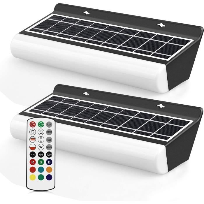 Projecteur Solaire Extérieur RGB MEIHUA 30W - 10 Couleurs, 30 Modes - Batterie 5000mAh, Télécommande - IP66