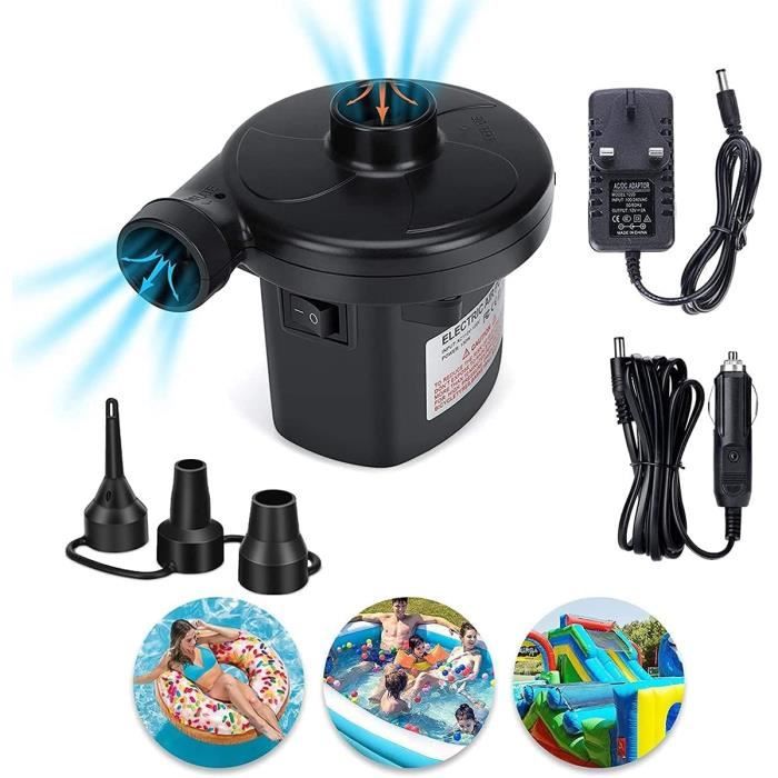 Mini Pompe électrique Gonflage/dégonflage – 5 Buses – Pour Radeau, Tente, Yoga – Neuf
