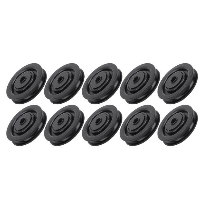 Lot De 4 Roues De Poulie En Nylon 50mm - Avec Roulement, Universelles, Neuf Metallixity