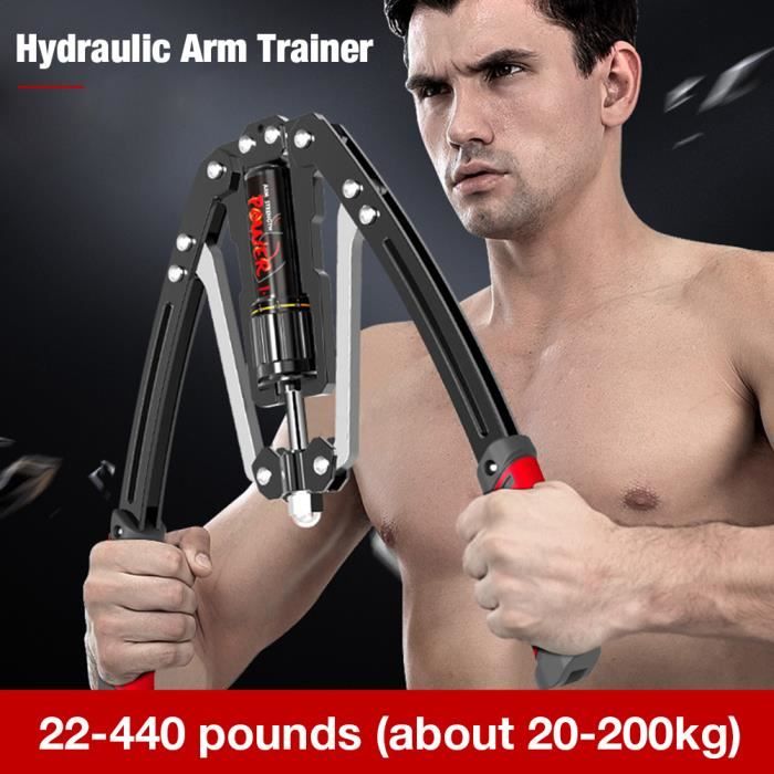 Exerciseur De Bras Home Gym - Résistance Réglable - Acier Carbone - Noir