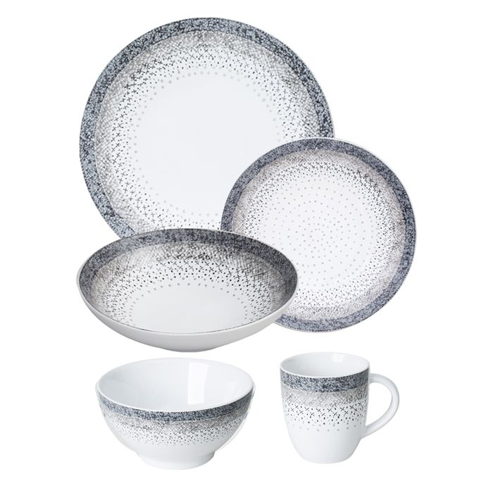 Service de vaisselle 20 pièces Stella - Table Passion Blanc