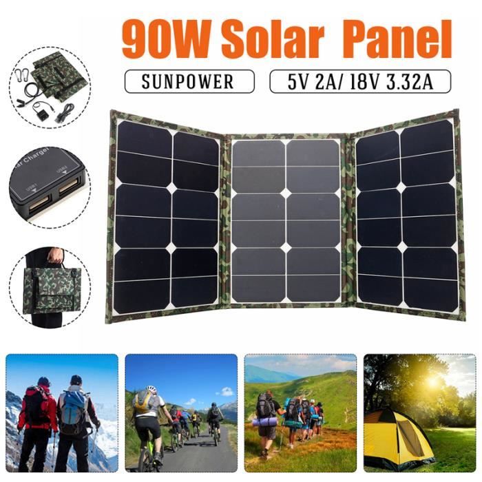 1Pc chargeur usb puissance 5v panneau solaire camping randonnée portatif