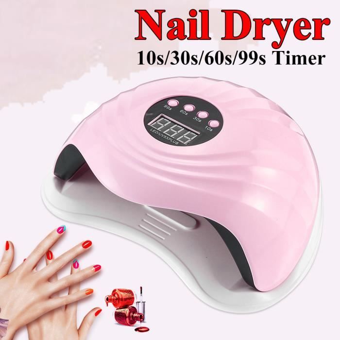 Lampe UV Sèche Ongles 108W Lampe UV Ongles Gel Avec LCD Ecran 4 Minuterie Professionnel ROSE