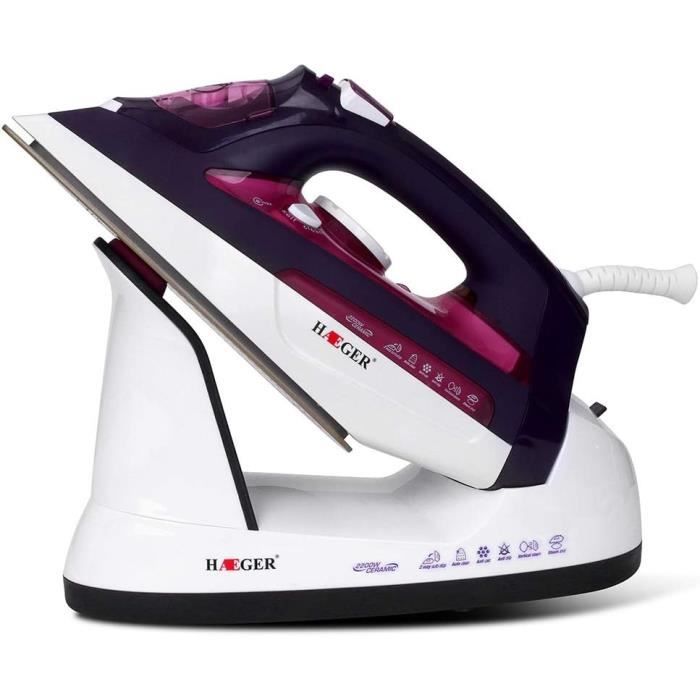 Fer à Repasser Vapeur Steamworks 2000W – Capacité 300ml – Violet – Modèle D’occasion Fonctionnel