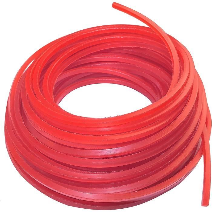 Lot De 3 Fils Nylon 1,30 Mm X 15 M Pour Débroussailleuse - Corde De Rechange Ronde, Tondeuse à Gazon, Coupe-herbe - 10