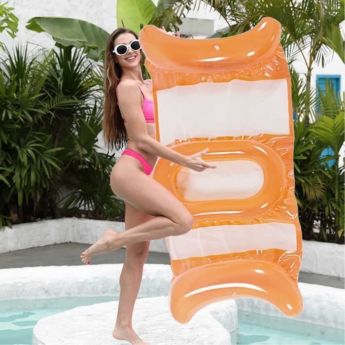 Bouée Piscine Hamac Gonflable 115x80 Cm - Transat Flottant Pour Piscine, Plage Et Mer - Enfants Et Adultes
