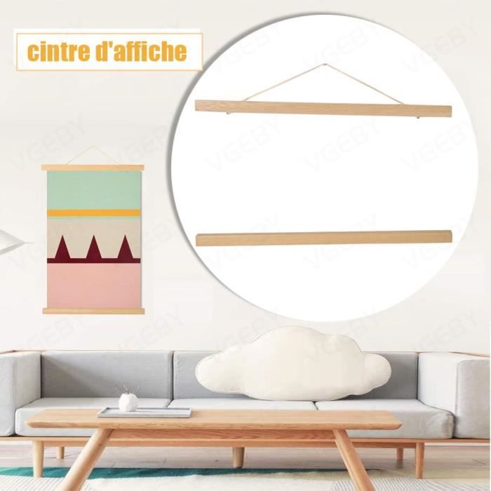 Cadre Photo Magnétique Bois DIY 30cm - Support Affiche Et Toile Facile à Changer