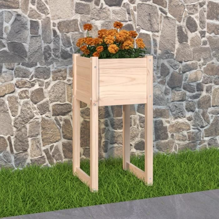 vidaXL Jardinière 40x40x81 cm Bois de pin