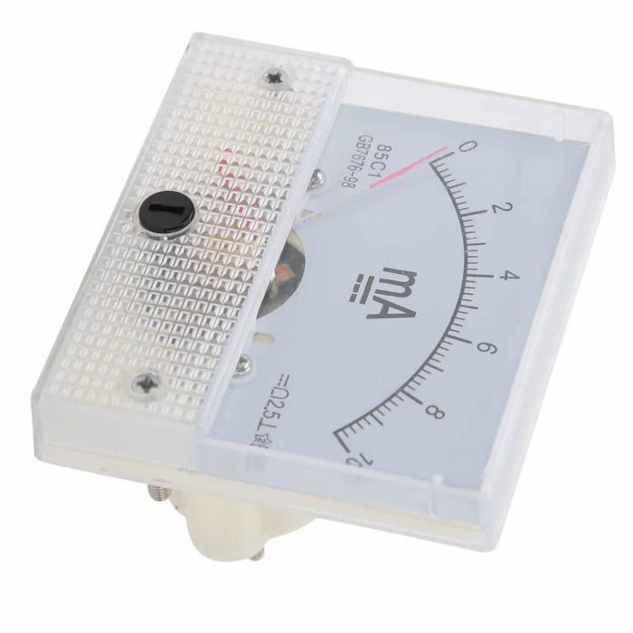 YOSOO Ampèremètre DC 85C1 Panneau de Courant Analogique Ampèremètre Cc  Ampèremètre Panneau Mètre DC 0-10MA quincaillerie test