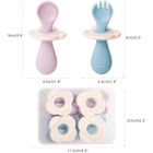 Set Cuillère Et Fourchette Bébé En Silicone – Ergonomique, Prise Facile, Pour Débuter La Diversification Alimentaire - 4