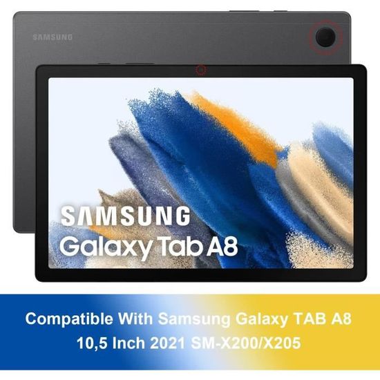 CLAVIER POUR TABLETTE TACTILE pour Samsung Galaxy Tab A8 10.5 '' 2022  Modèle SM-X200-X205-X207 Couverture De Clavier Touches Ronde - Cdiscount  Informatique
