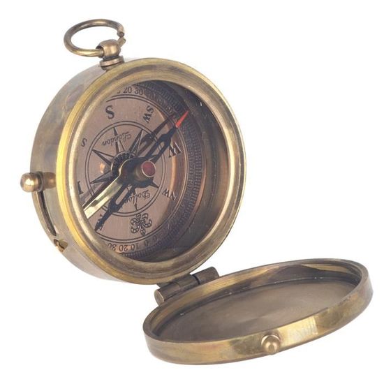 Lot De 3 Boussoles De Poche Vintage En Laiton - Collection Marine - Style Rétro - Occasion