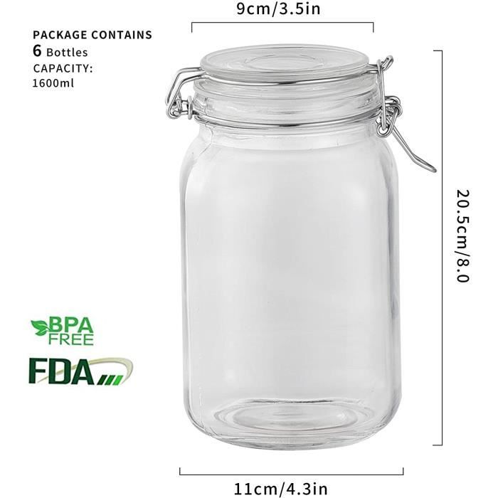 Bocaux verre Boite conservation alimentaire Pot conservation verre Pot  verre 4052025432256 
