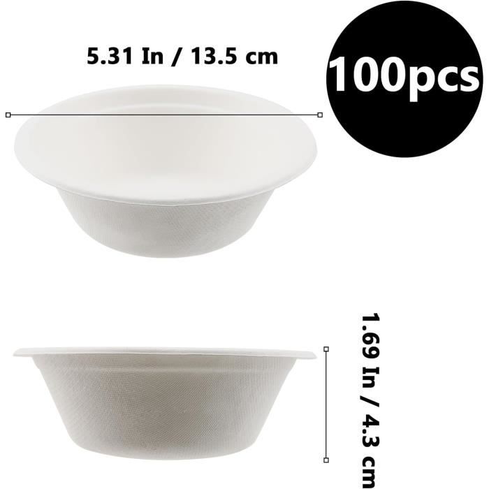 Lot de 50 assiettes carrées en canne à sucre - 16 x 16 cm - Blanches Lot de 50 assiettes carrées en canne à sucre - 16 x 16 cm - Blanches
