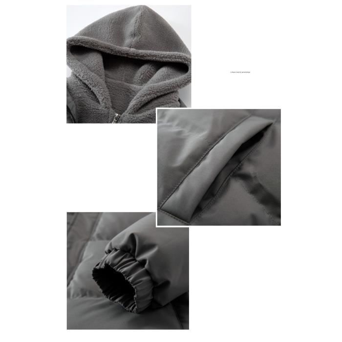 Sweat à Capuche Polaire Ultradoux Tek Gear Pour Garçon – Taille L, Gris Foncé/orange – Neuf Sans étiquettes